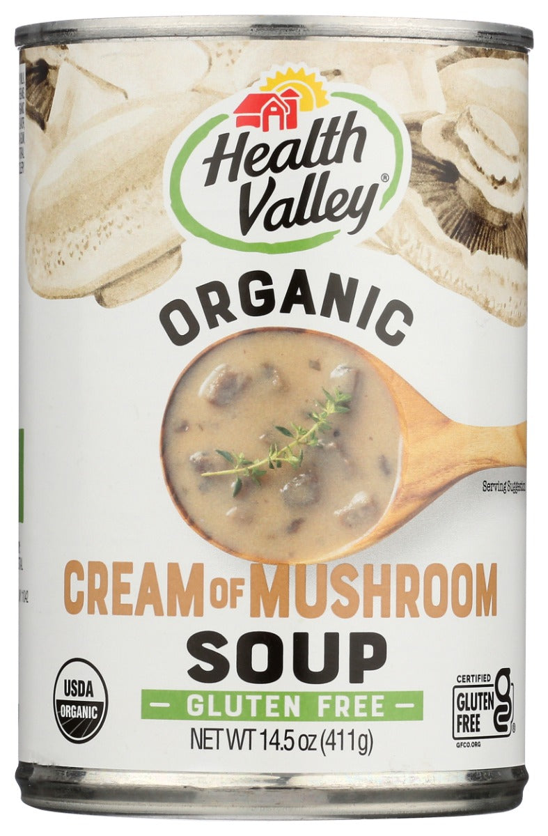 HEALTH VALLEY ORGANIC: Cream of Mushroom Soup, 14.5 Oz