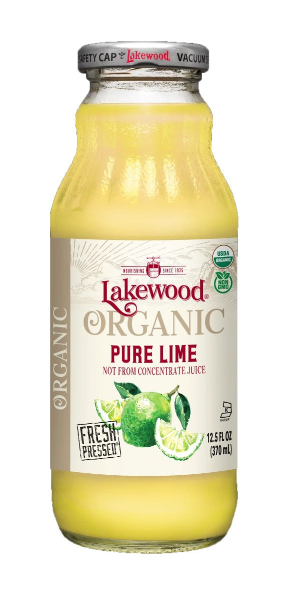 LAKEWOOD: Organic Pure Juice Lime, 12.5 oz