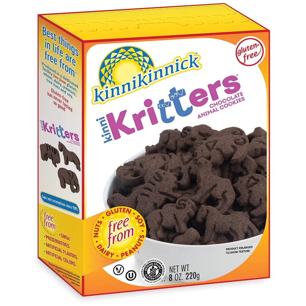 KINNIKINNICK: Gluten Free KinniKritters Chocolate Animal Cookies, 8 oz
