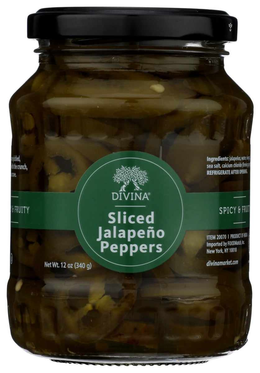 DIVINA: Sliced Jalapeno Peppers, 12 oz