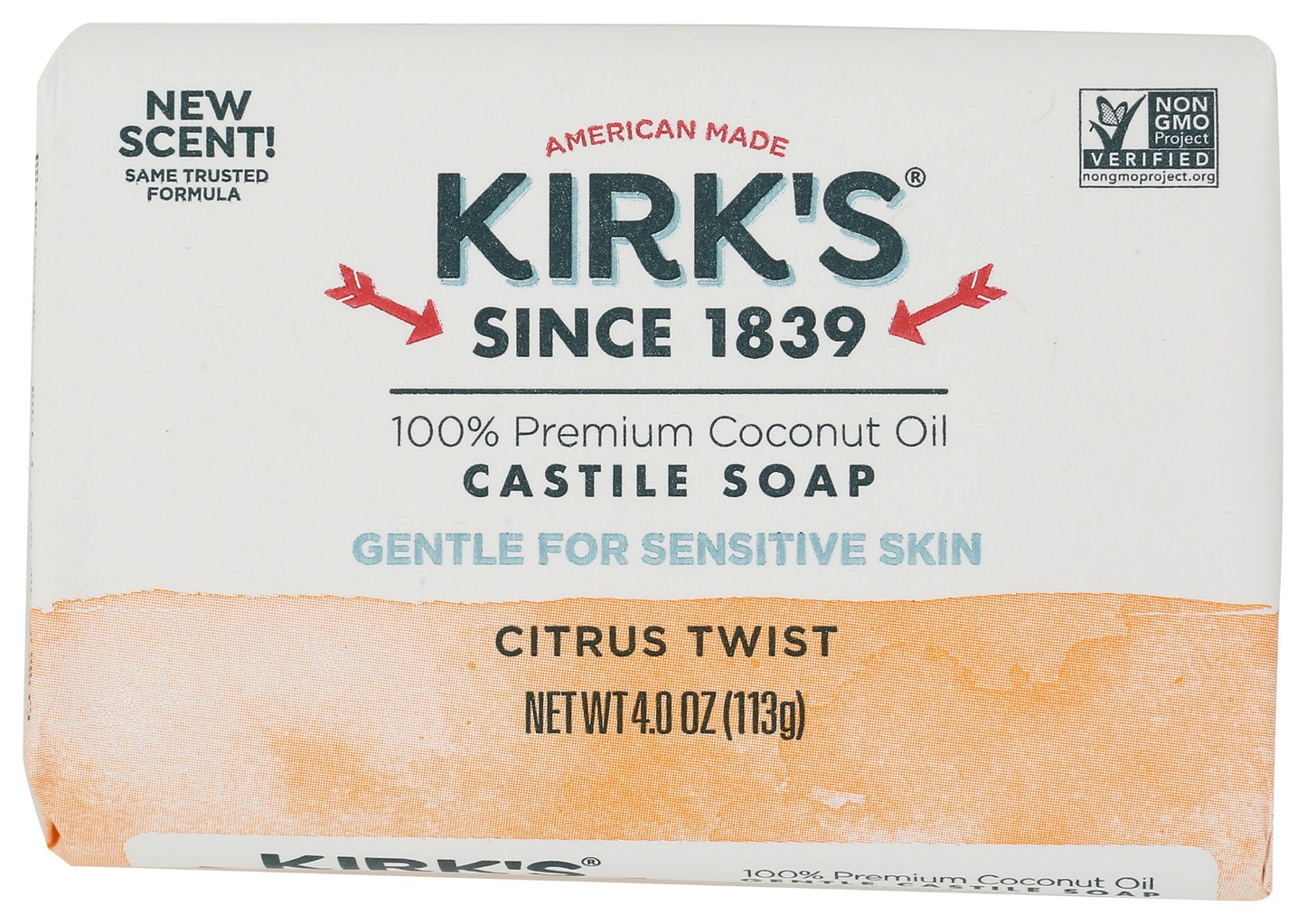 KIRKS: Castile Bar Soap Citrus Twist, 4 oz