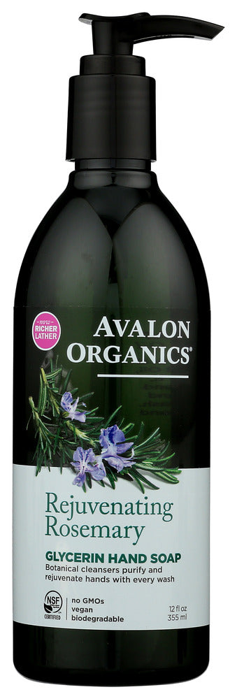 AVALON ORGANICS: Glycerin Hand Soap Rosemary, 12 Oz