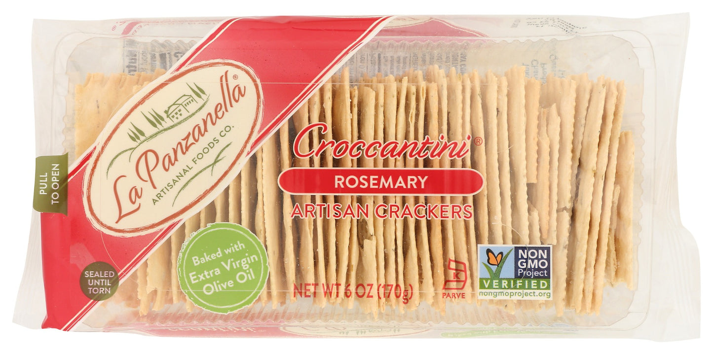 LA PANZANELLA: Mini Rosemary Croccantini Artisan Crackers, 6 oz