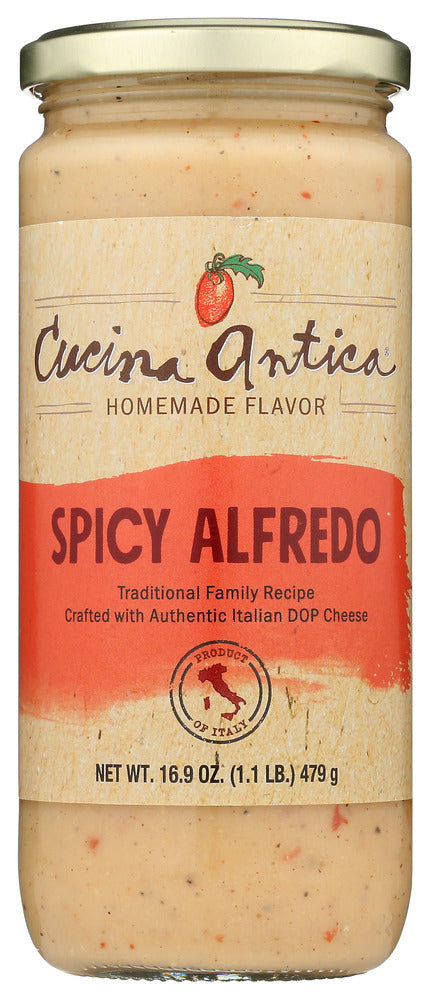 CUCINA ANTICA: Spicy Alfredo Pasta Sauce, 16.9 oz