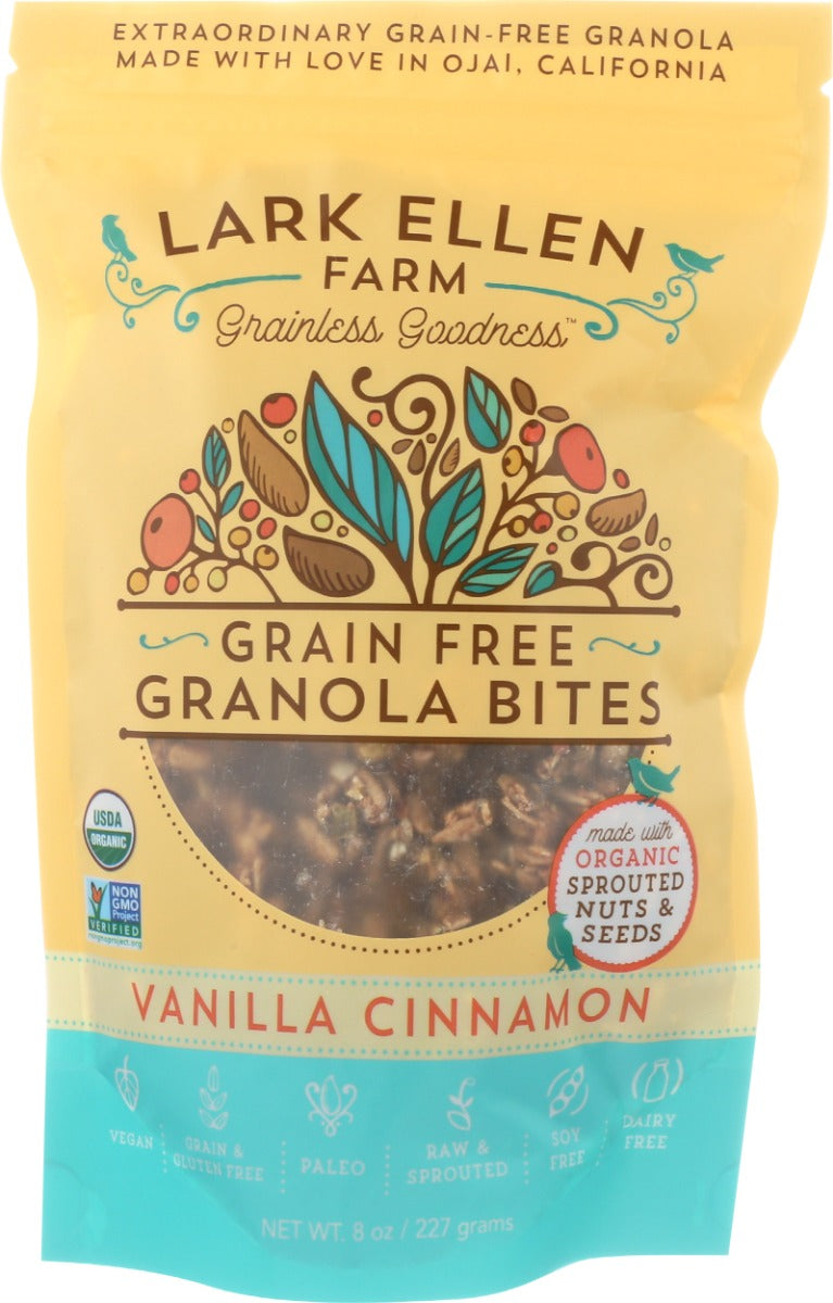 LARK ELLEN FARM: GRANOLA BITES VANILLA CINNAMON, 8 OZ