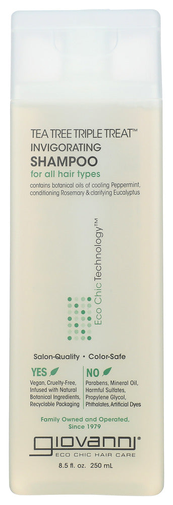 GIOVANNI COSMETICS: Tea Tree Triple Treat Invigorating Shampoo, 8.5 oz