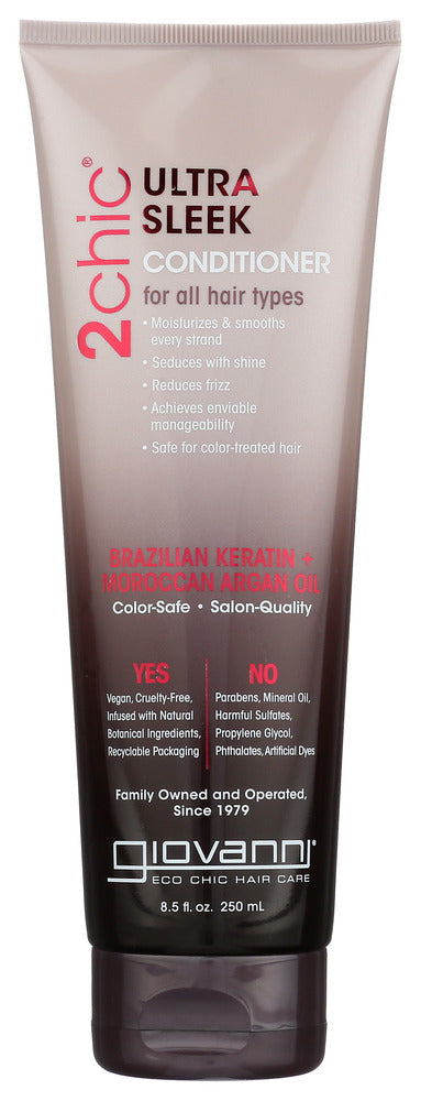 GIOVANNI COSMETICS: Ultra-sleek Conditioner Brazilian Keratin & Argan Oil, 8.5 oz