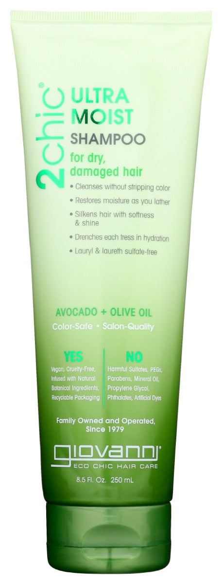 GIOVANNI COSMETICS: 2chic Ultra-Moist Shampoo Avocado & Olive Oil, 8.5 oz