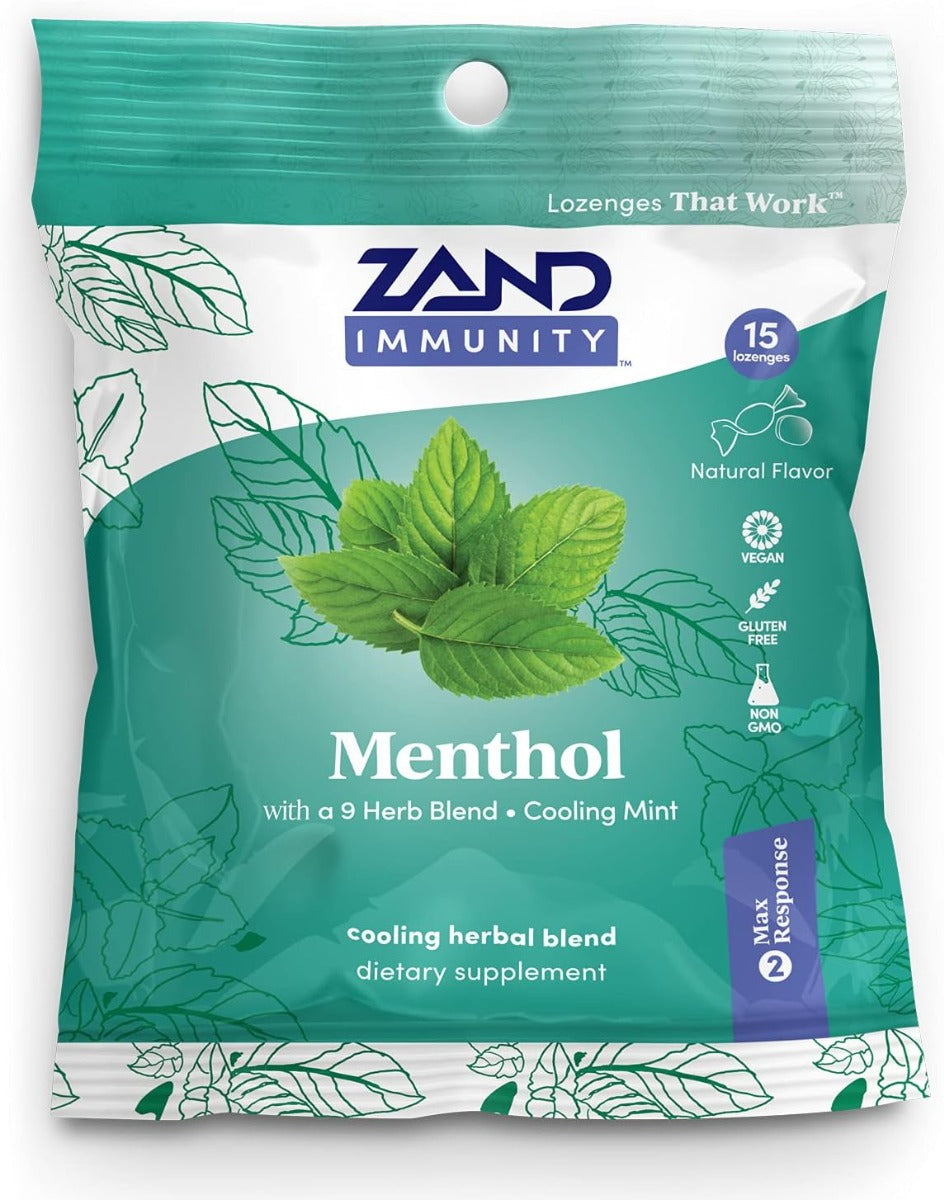 ZAND: Menthol Herbalozenge Soothing Menthol, 15 pc