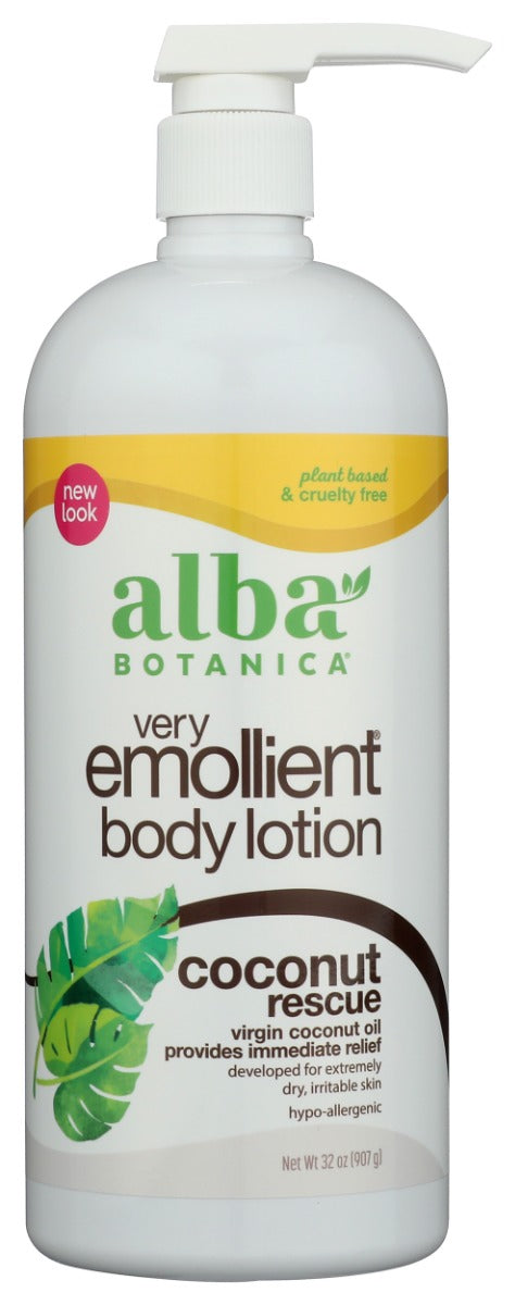 ALBA BOTANICA: Very Emollient Body Lotion Coconut Rescue, 32 oz