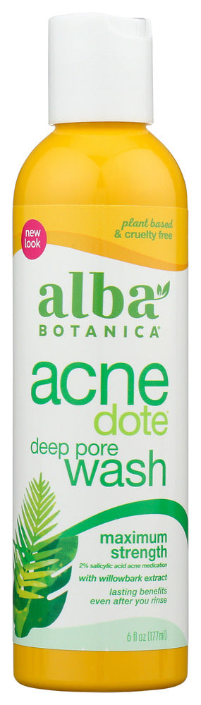 ALBA BOTANICA: Natural Acne Dote Deep Pore Wash Oil-Free, 6 oz