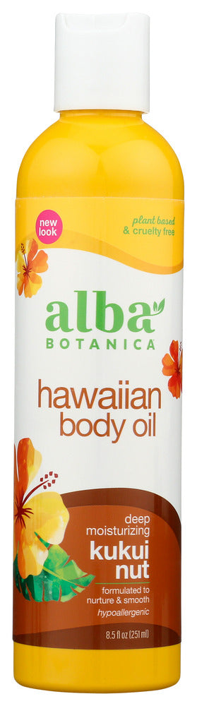 ALBA BOTANICA: Hawaiian Body Oil Kukui Nut, 8.5 oz