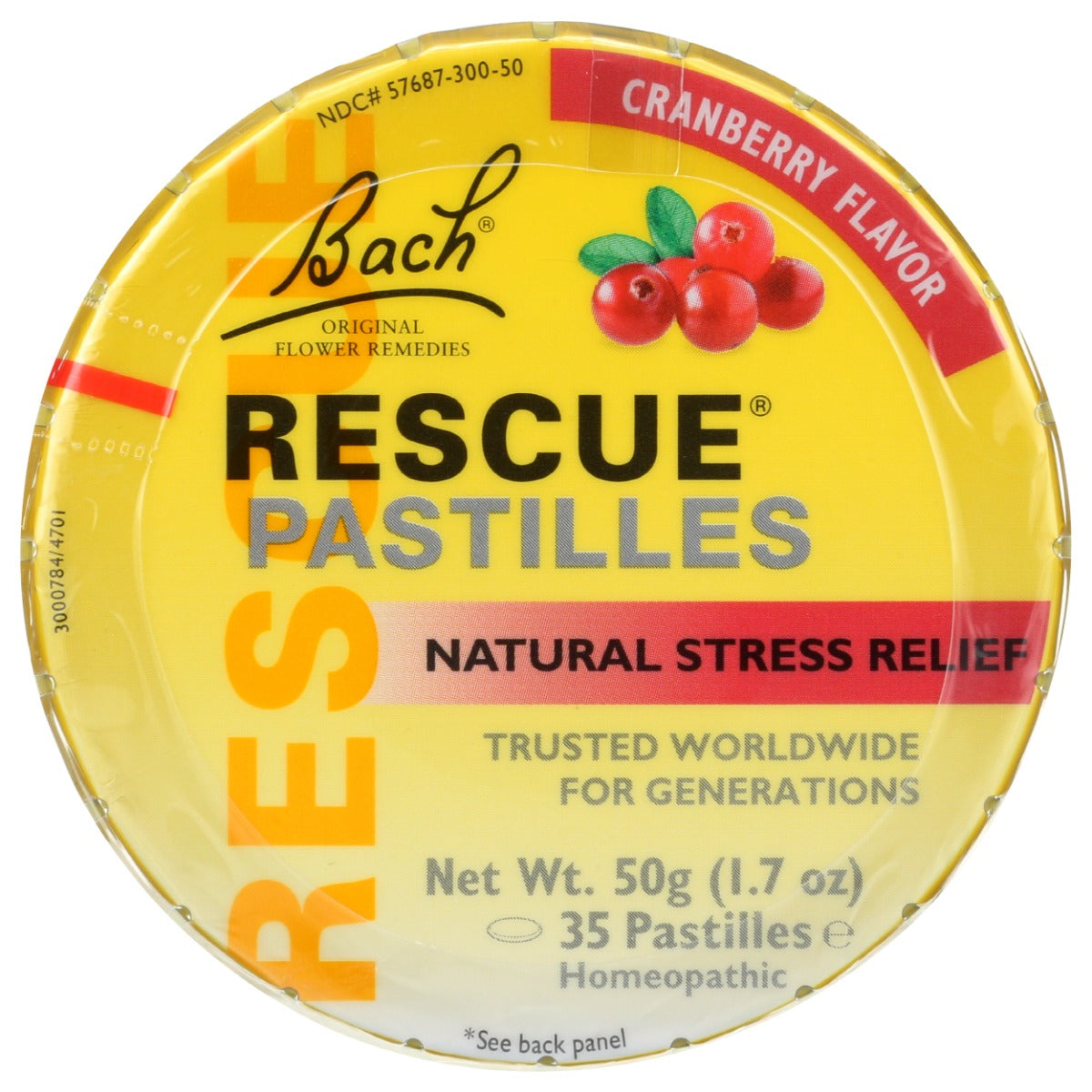 BACH: Rescue Pastilles Cranberry Flavor, 50 gm