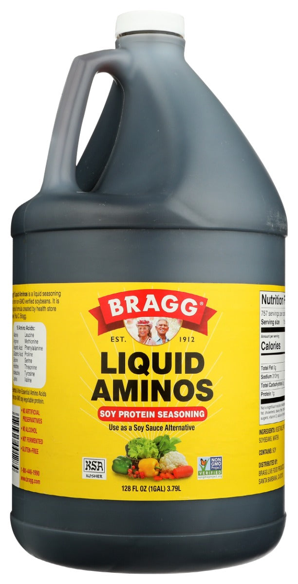 BRAGG: Liquid Aminos All Purpose Seasoning Natural Soy Sauce Alternative, 1 ga