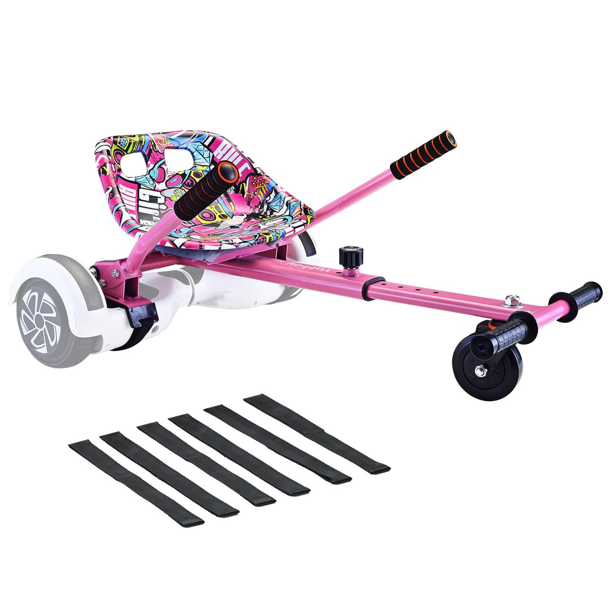 Eco-friendly Hoverboard Seat Attachment - Cool Seat Swivel Wheel Adjustable Length - Compatible with 6.5" 8" 8.5" 10" Hoverboards - Safe & Enjoyable Riding for Both Kids and Adults!