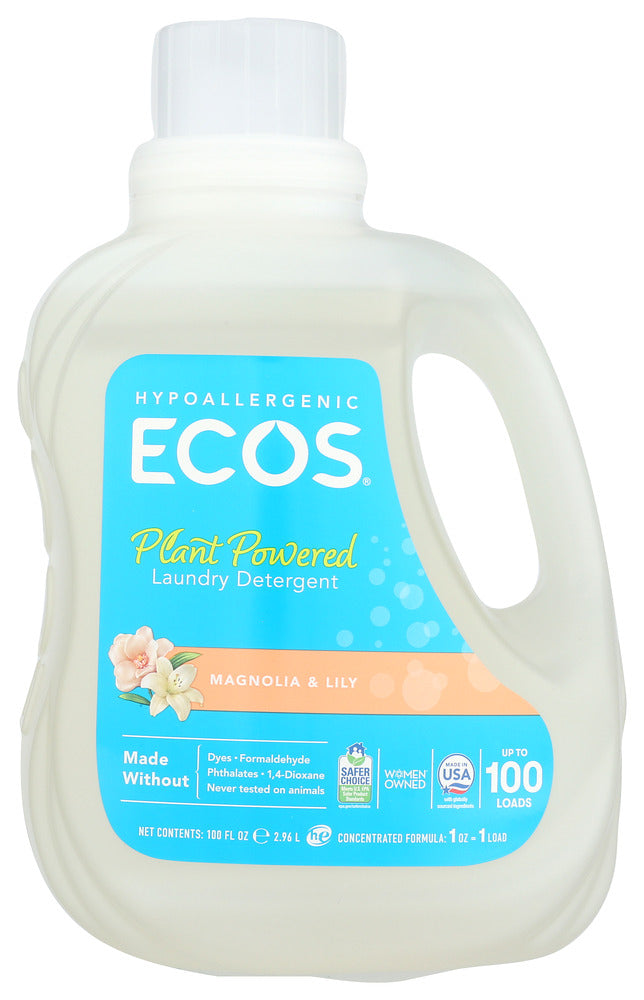 EARTH FRIENDLY: Ecos Ultra Liquid Laundry Detergent Magnolia and Lily, 100 oz