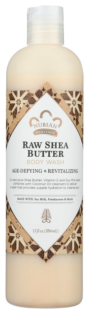 NUBIAN HERITAGE: Body Wash Raw Shea Butter, 13 oz