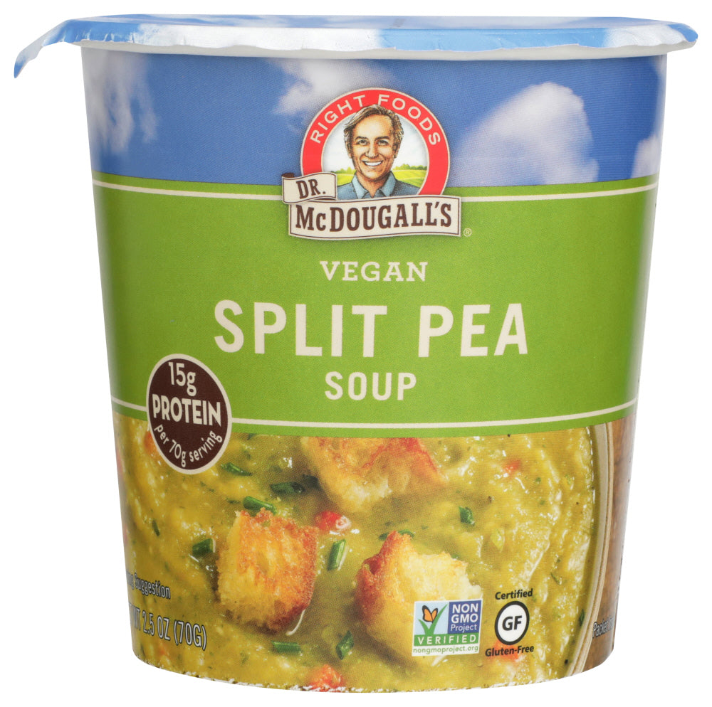 DR MCDOUGALLS: Big Cup Vegan Soup Split Pea, 2.5 oz