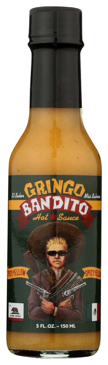 GRINGO BANDITO: Hot Sauce Spicy Yellow, 5 fo