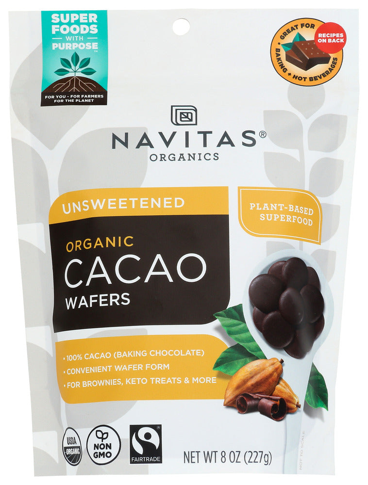 NAVITAS: Organic Cacao Wafers, 8 oz