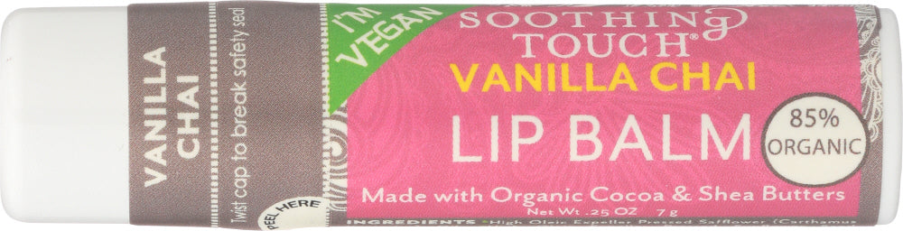 SOOTHING TOUCH: Lip Balm Vegan Chai Vanilla, 0.25 oz