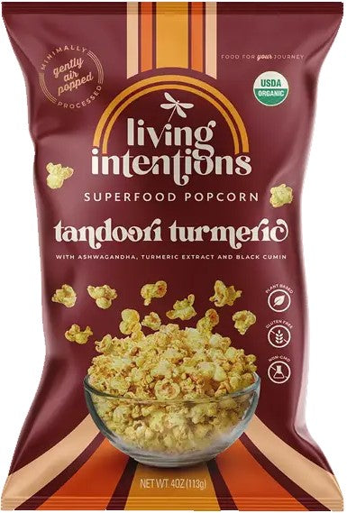 LIVING INTENTIONS: Popcorn Tandoori Turmeric, 4 oz