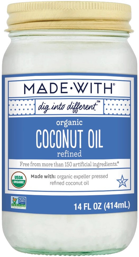 MADE WITH: Oil Coconut Refined Org, 14 fo