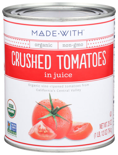 MADE WITH: Tomatoes Crushed Org, 28 oz