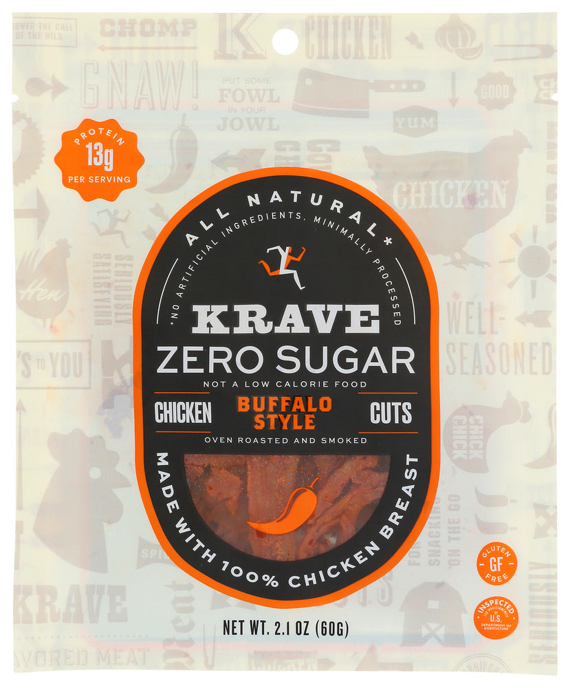 KRAVE: Jerky Buffalo Zero Sugar, 2.1 OZ
