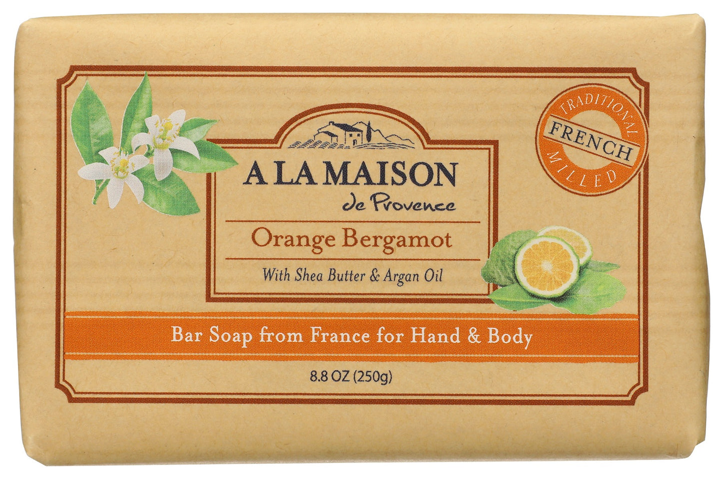 A LA MAISON: Orange Bergamot Bar Soap, 8.8 oz
