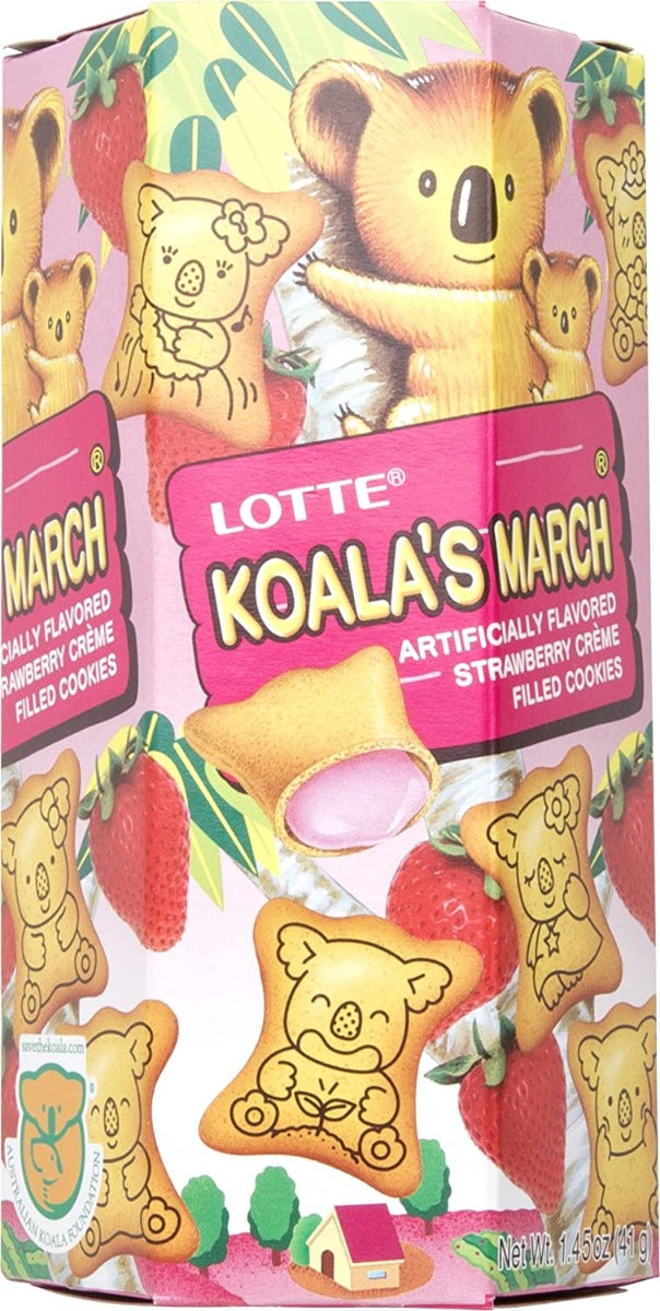 LOTTE: Cookies Koala Strwbry Sm, 1.45 oz