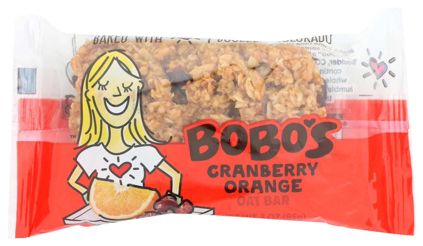 BOBO'S OAT BARS: All Natural Bar Cranberry Orange, 3 oz