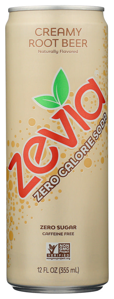 ZEVIA: Creamy Root Beer Soda, 12 fo