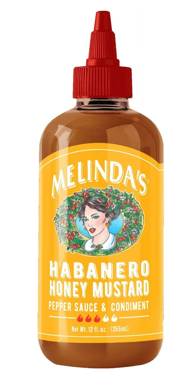 MELINDAS: Hot Habanero Honey Mustard Pepper Sauce, 12 oz