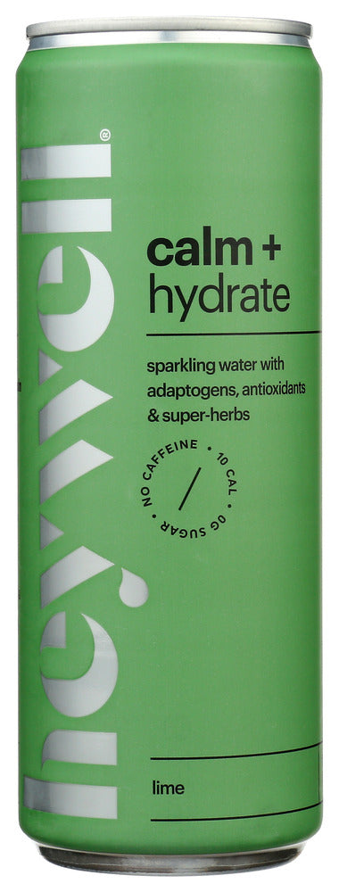 HEYWELL: Calm Hydrate Sparkling Lime Water, 12 fo