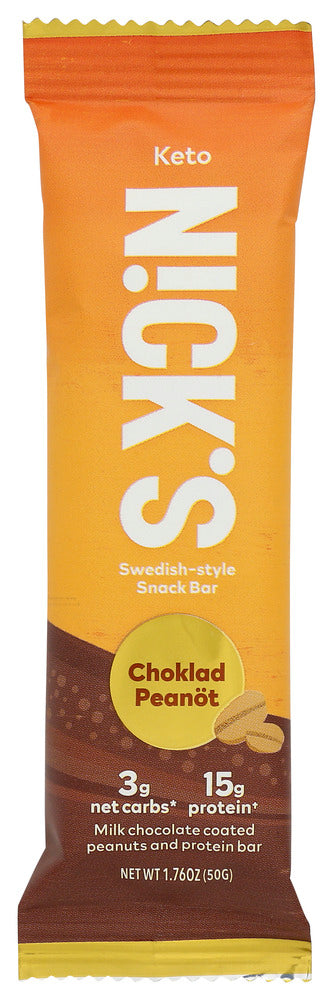 NICKS: Choklad Peanot Protein Bar, 1.76 oz