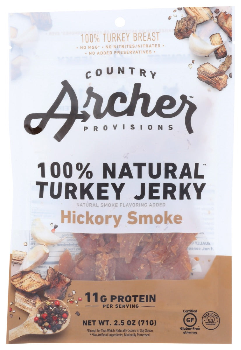 COUNTRY ARCHER: Hickory Smoke Turkey Jerky, 2.5 oz