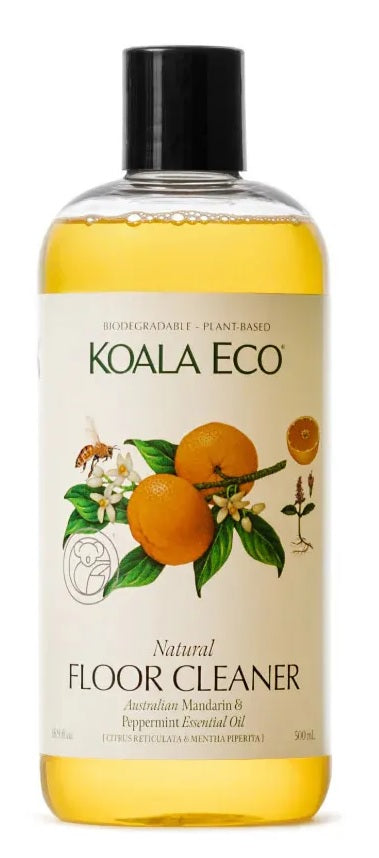 KOALA ECO: Mandarin & Peppermint Essential Oil Floor Cleaner, 16.9 fo