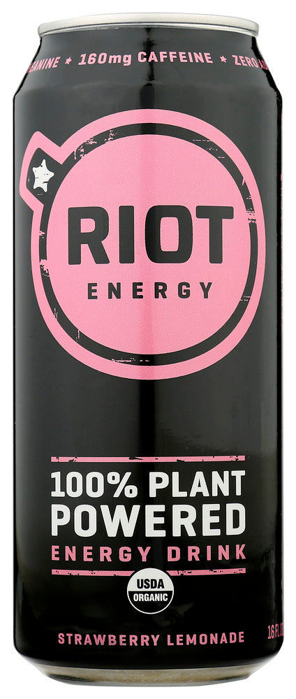 RIOT ENERGY: Drink Strawberry Lemonade Energy, 16 FO