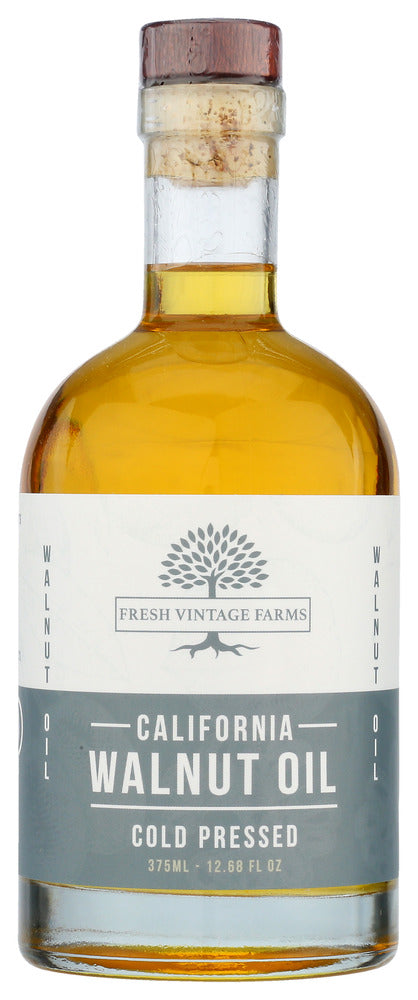 FRESH VINTAGE FARMS: Pure Cold Pressed Walnut Oil, 375 ML