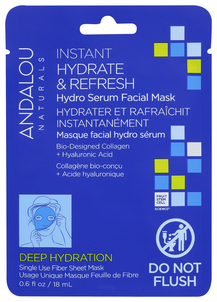 ANDALOU NATURALS: Mask Sheet Hydrating, 0.6 fo