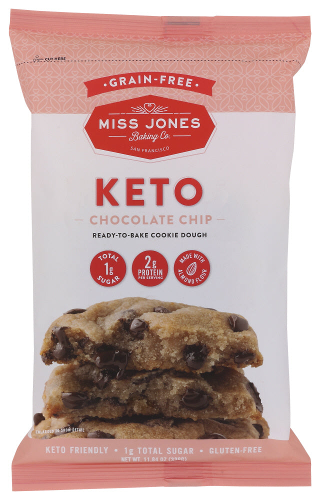 MISS JONES BAKING CO: Keto Ready To Bake Dough Chocolate Chip, 11.84 oz