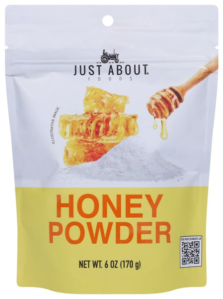 JUST ABOUT FOODS: Honey Powder Sweetener, 6 oz