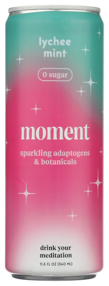 MOMENT: Lychee Mint Chlorophyll Botanical Water, 11.5 fo
