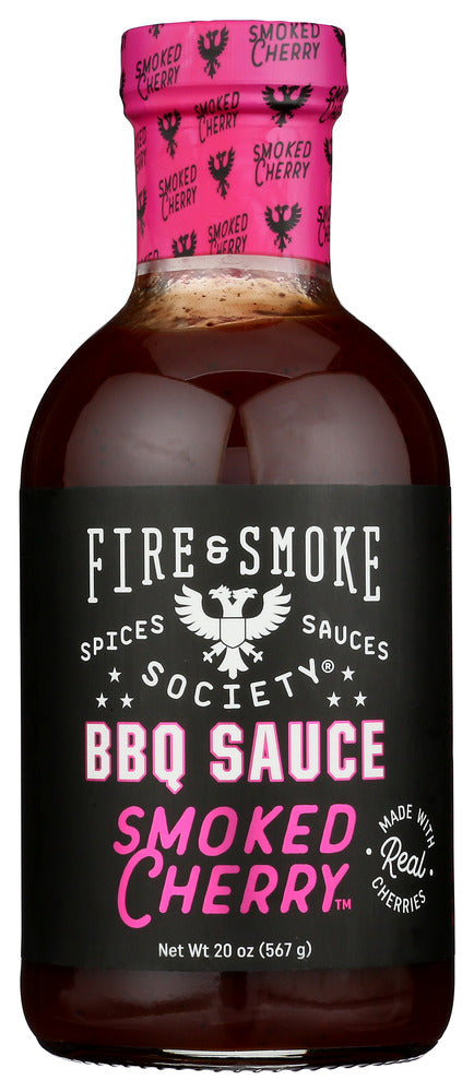 FIRE AND SMOKE: Sauce Cherry Smoked, 20 OZ