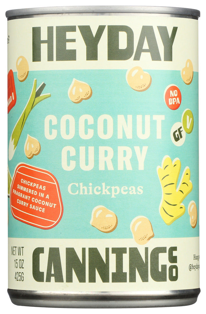 HEYDAY CANNING CO: Chickpeas Coconut Curry, 15 OZ