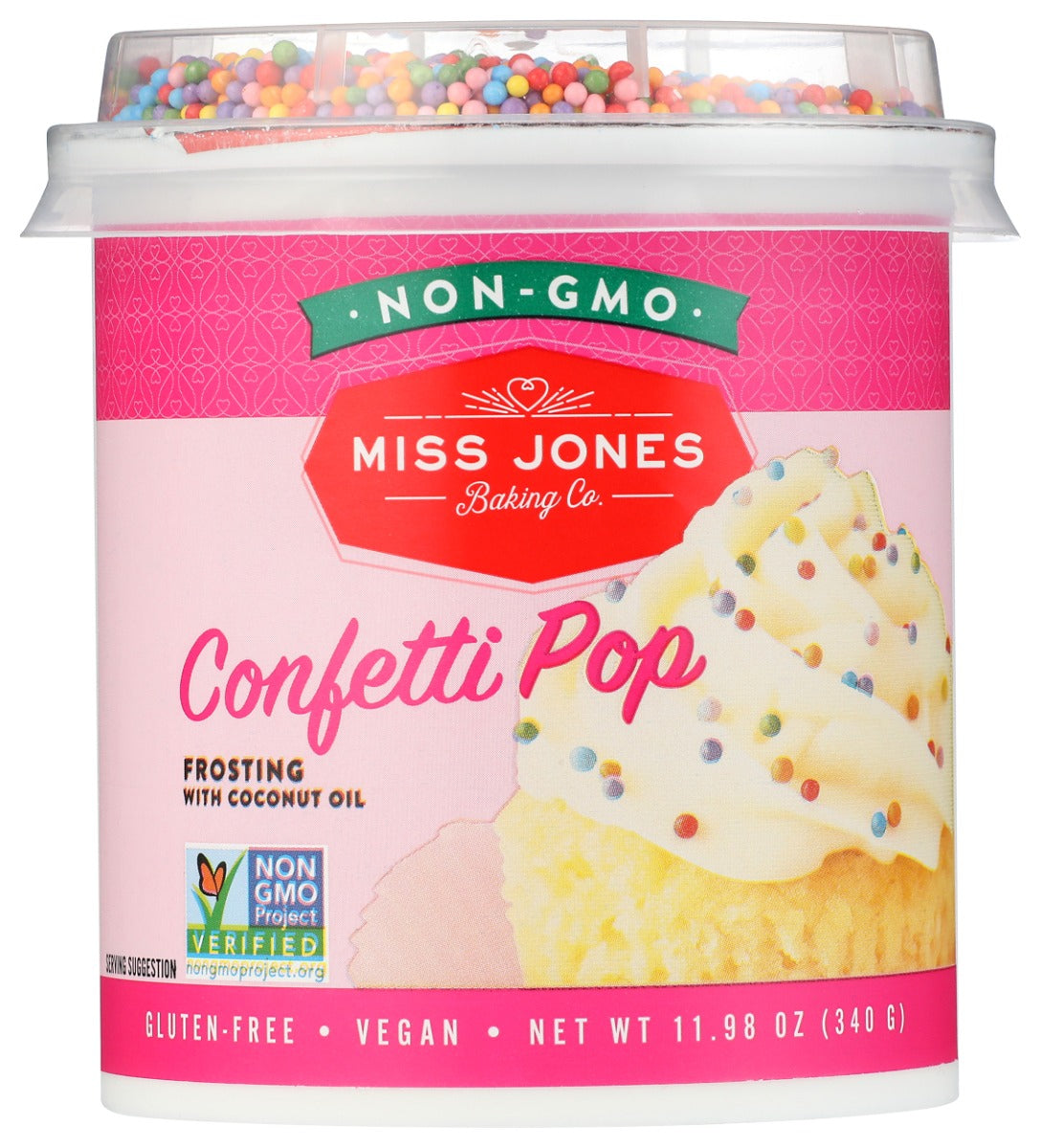MISS JONES BAKING CO: Frosting Confetti Pop, 11.98 oz