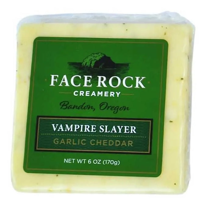 FACE ROCK: Vampire Slayer Garlic Cheddar Cheese, 6 oz