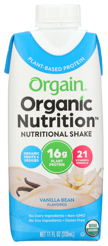 ORGAIN: Vegan Organic Nutrition Shake Vanilla Bean, 11 fo