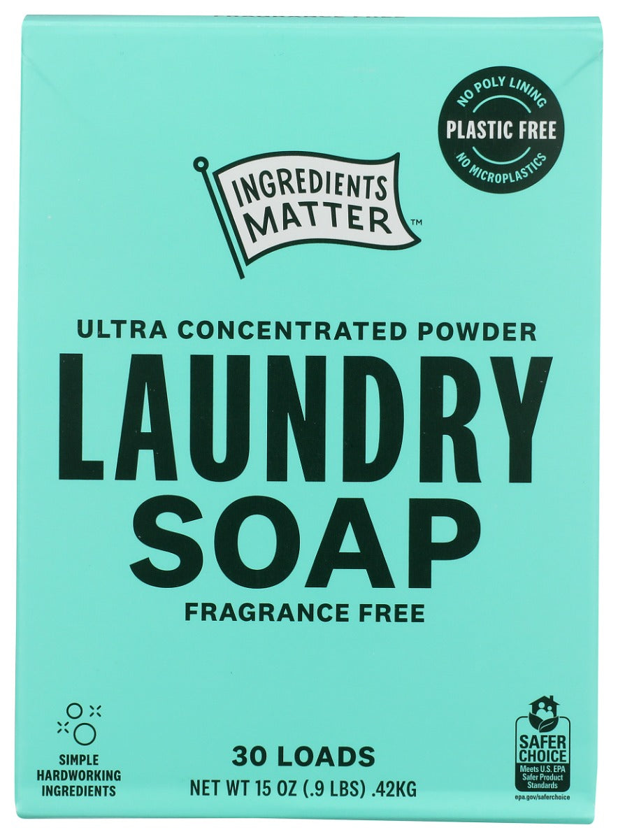 INGREDIENTS MATTER: Fragrance Free Laundry Powder, 15 oz